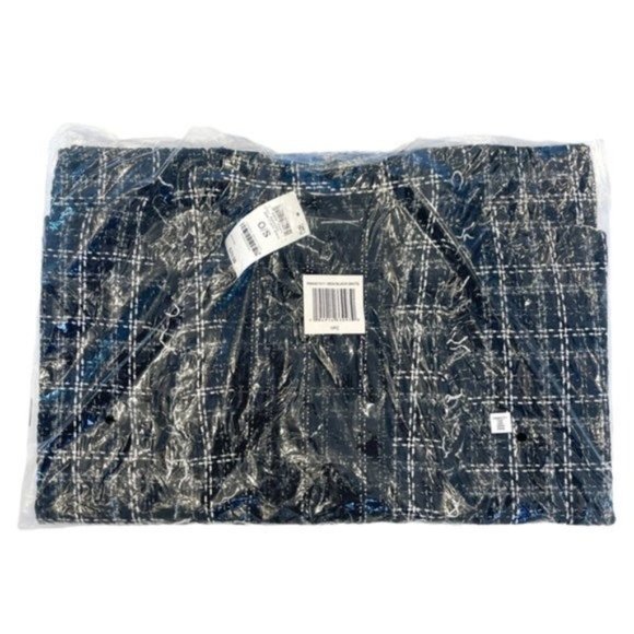 INC INTERNATIONAL CONCEPTS Two-Tone Contrast Tweed Kimono Black NWT - Picture 2 of 2